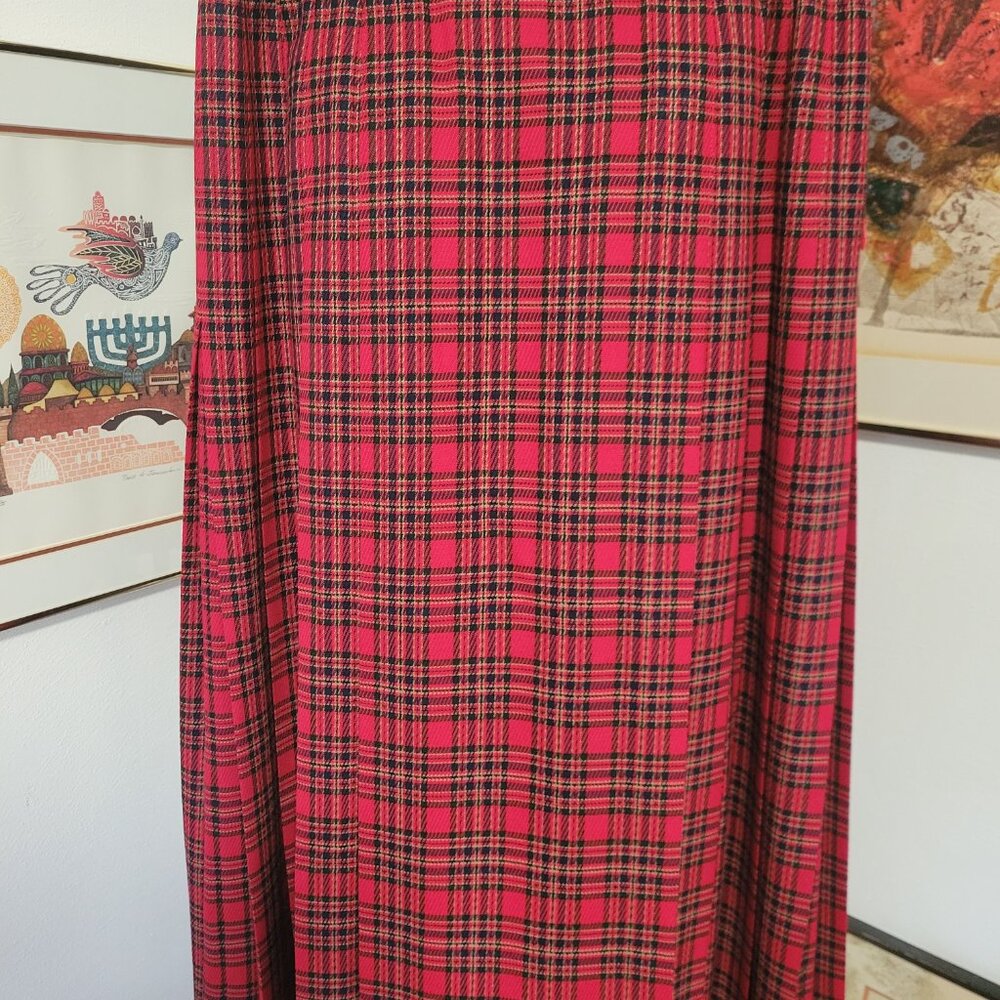 Vintage Pendleton Red Plaid Skirt 100% Wool - Picture 2 of 5